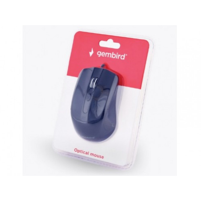Mouse Gembird MUS-4B-01, Cu fir, Negru