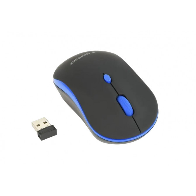 Мышь Gembird Wireless MUSW-4B-03-B, Беспроводное, Чёрно - Синий