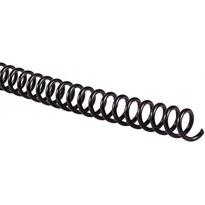 Arc din plastic spiralate pentru îndosariere Qsmile SCB12.7BH d=12.7mm 100 buc Black