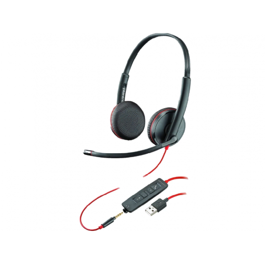 Наушники Plantronics Blackwire C3225 (209747-101), USB -A, с микрофоном и управлением вызовами