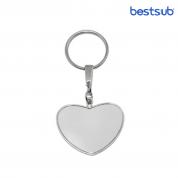Bibelou metalic pentru sublimare fata dubla forma inima (31.5mm*41.9mm) YA96
