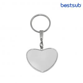 Bibelou metalic pentru sublimare fata dubla forma inima (31.5mm*41.9mm) YA96