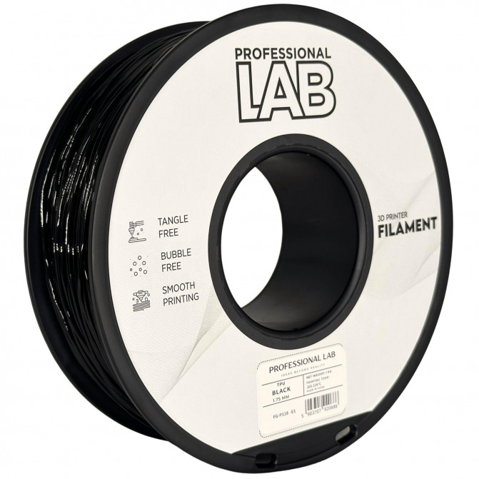 Filament pentru imprimanta 3D ProfLab FG-P118-E1, TPU, Black, 1.75 мм, 1кг