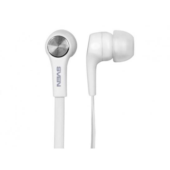 Căști SVEN E-211M White, cu microfon 4pin 3.5mm mini-jack, cable 1.2m