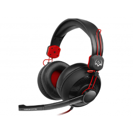 Căști SVEN AP-G777MV, de gaming cu microfon și control de volum, Black/Red