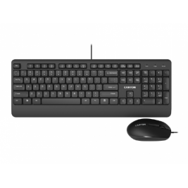 Tastatura + Mouse  Canyon SET-14, Slim, 12 multimedia functions, Black