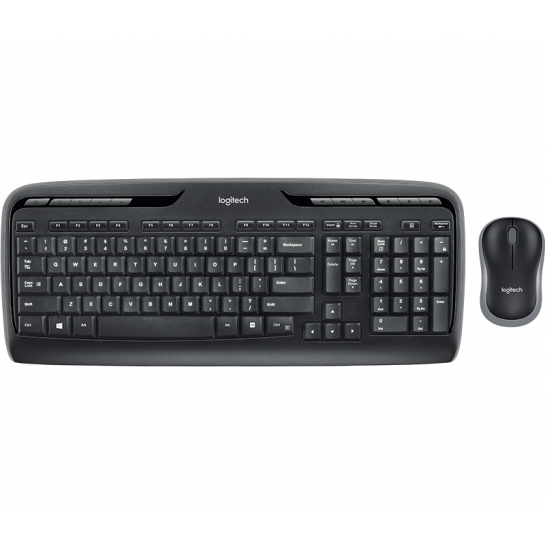 Клавиатура + Мышь Wireless Logitech MK330, Multimedia, Low-profile, Quiet typing, 2xAAA/1xAA, Black
