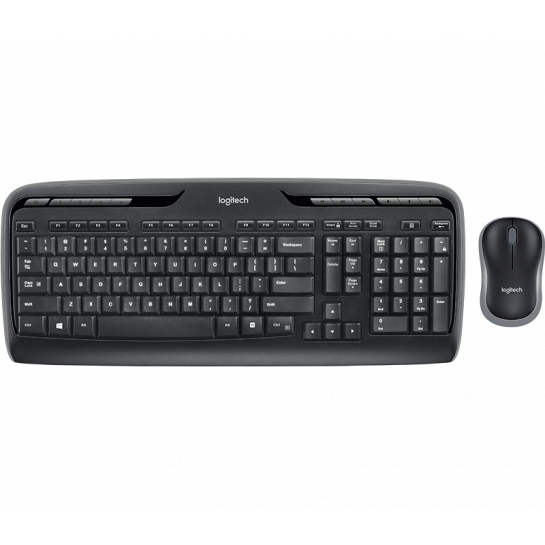 Tastatura + Mouse Wireless Logitech MK330, Multimedia, Low-profile, Quiet typing, 2xAAA/1xAA, Black