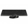 Tastatura + Mouse Wireless A4Tech FG1010S, Fn Keys, Splash Proof, Silent Mouse, 1xAA/1xAA, Grey