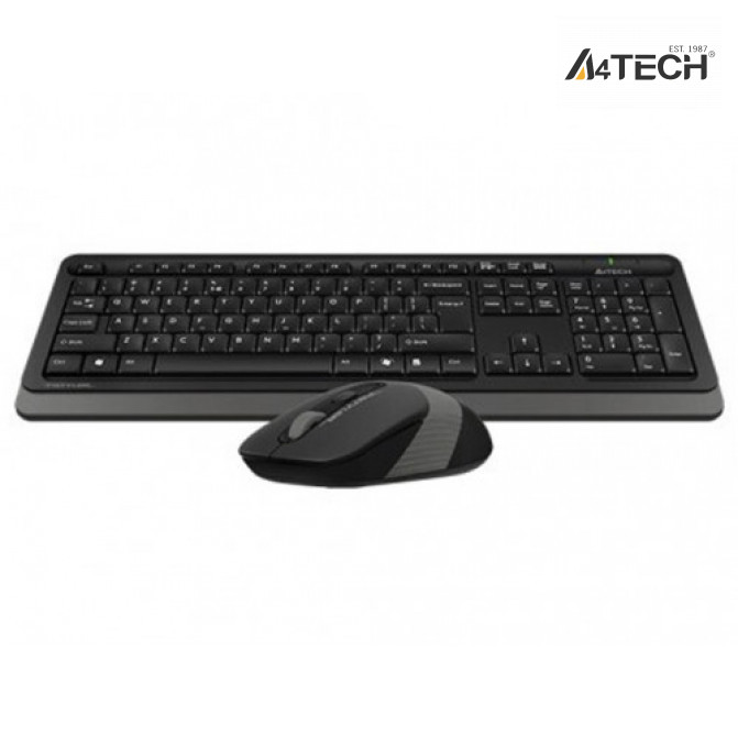 Клавиатура + Мышь Wireless A4Tech FG1010S, Fn Keys, Splash Proof, Silent Mouse, 1xAA/1xAA, Grey