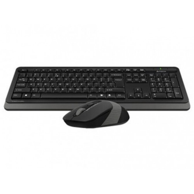 Tastatura + Mouse Wireless A4Tech FG1010S, Fn Keys, Splash Proof, Silent Mouse, 1xAA/1xAA, Grey