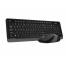 Tastatura + Mouse Wireless A4Tech FG1010S, Fn Keys, Splash Proof, Silent Mouse, 1xAA/1xAA, Grey