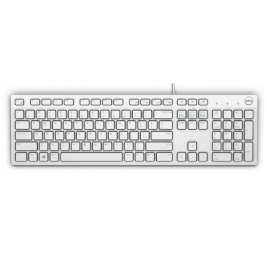 Клавиатура Dell KB216, Multimedia, Fn Keys, Quiet keys, Spill resistant, White,  US Layout, USB