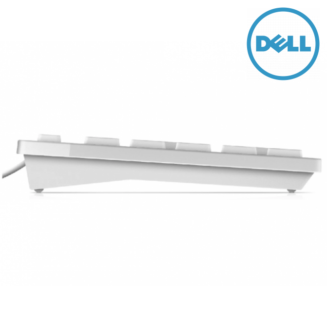 Клавиатура Dell KB216, Multimedia, Fn Keys, Quiet keys, Spill resistant, White,  US Layout, USB