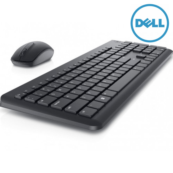 Клавиатура Wirelessell Dell KM3322, Multimedia keys, Sleek lines, Compact size, 2xAA/2xAAA, Black