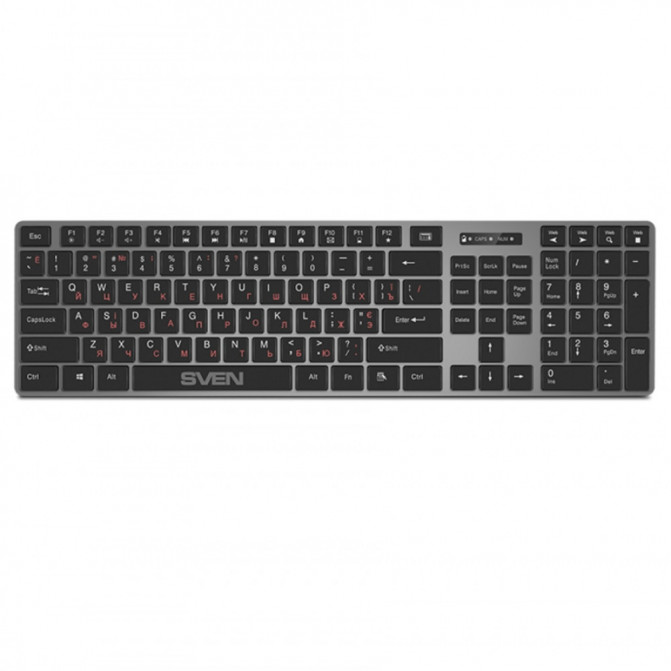 Клавиатура + Мышь Wireless SVEN KB-C3000W, Silent, Low profile, 12 Fn keys, 2.4 GHz, 2xAAA/1xAA