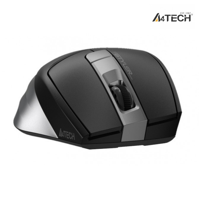 Мышь A4Tech Wireless FG35, Optical, 1000-2000 dpi, 6 buttons, Ergonomic, 1xAA, Black/Grey, USB