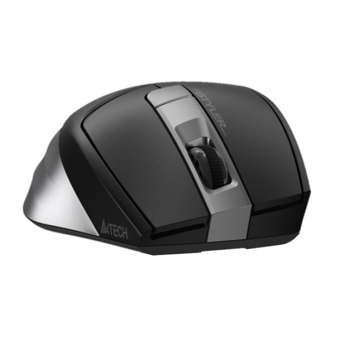 Mouse A4Tech Wireless FG35, Optical, 1000-2000 dpi, 6 buttons, Ergonomic, 1xAA, Black/Grey, USB