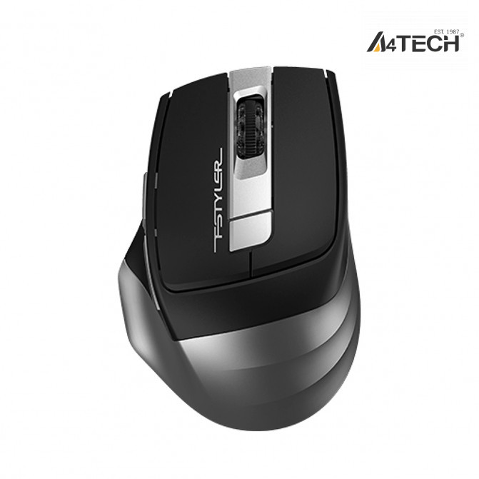 Мышь A4Tech Wireless FG35, Optical, 1000-2000 dpi, 6 buttons, Ergonomic, 1xAA, Black/Grey, USB