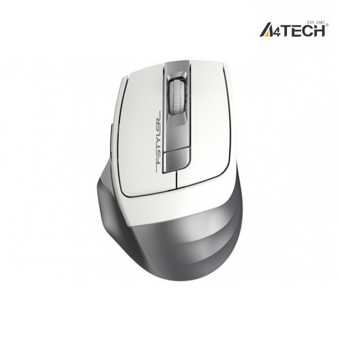 Мышь A4Tech Wireless FG35 Optical, 1000-2000 dpi, 6 buttons, Ergonomic, 1xAA, White/Silver, USB