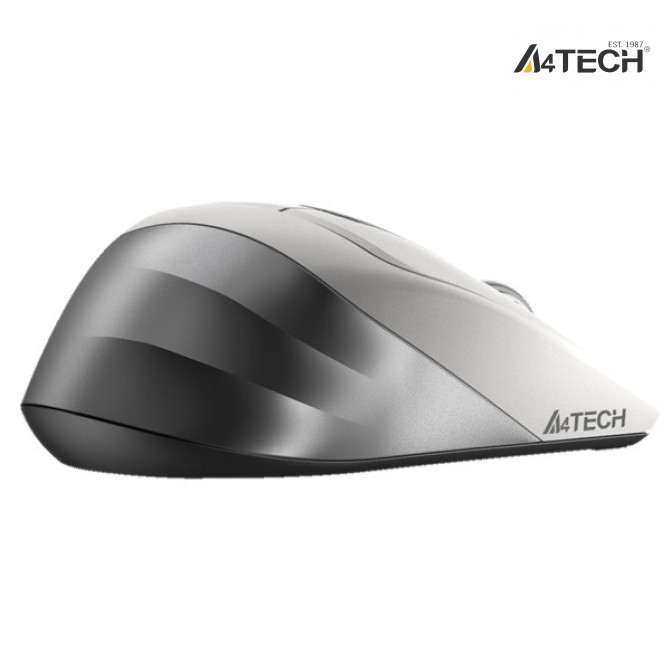 Мышь A4Tech Wireless FG35 Optical, 1000-2000 dpi, 6 buttons, Ergonomic, 1xAA, White/Silver, USB