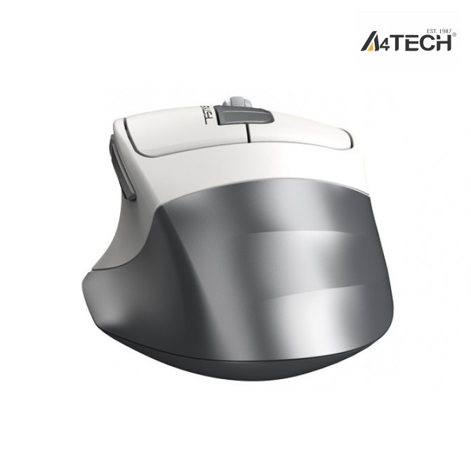 Мышь A4Tech Wireless FG35 Optical, 1000-2000 dpi, 6 buttons, Ergonomic, 1xAA, White/Silver, USB