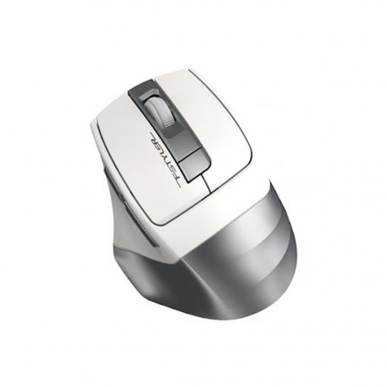 Mouse A4Tech Wireless FG35, Optical, 1000-2000 dpi, 6 buttons, Ergonomic, 1xAA, White/Silver, USB