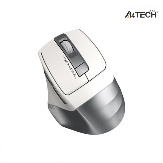 Мышь A4Tech Wireless FG35 Optical, 1000-2000 dpi, 6 buttons, Ergonomic, 1xAA, White/Silver, USB