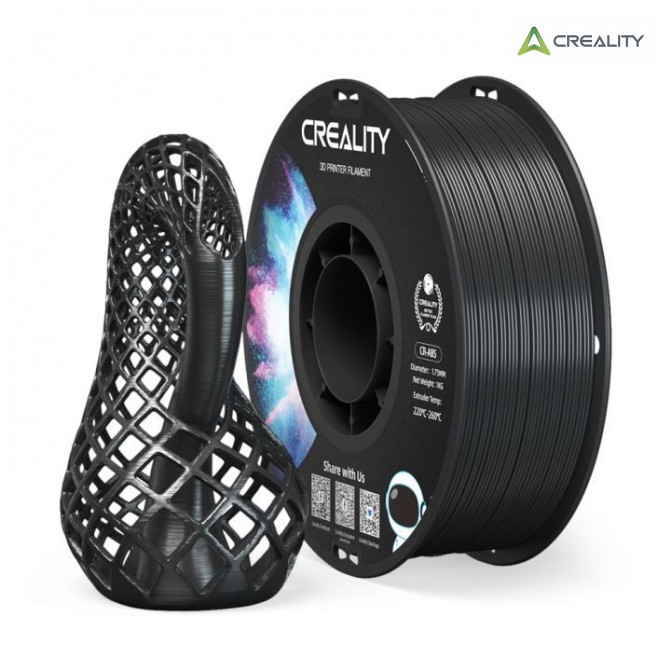 Филамент ABS Black, Creality, CR-ABS, 1кг для 3D-принтера