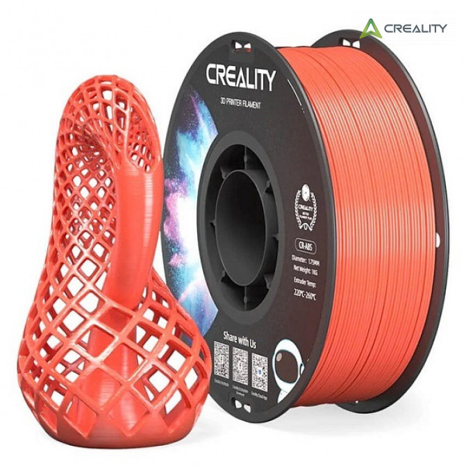 Филамент ABS Red, Creality, CR-ABS, 1кг для 3D-принтера