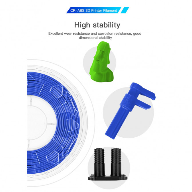 Филамент ABS Blue, Creality, CR-ABS, 1кг для 3D-принтера