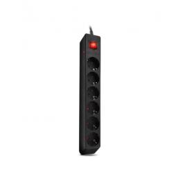 Filtru de rețea SVEN Optima, 6 Sockets with children protection, 1.8m, Wall mountable, Black