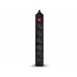 Сетевой фильтр SVEN Optima, 6 Sockets with children protection, 3m, Wall mountable, Black