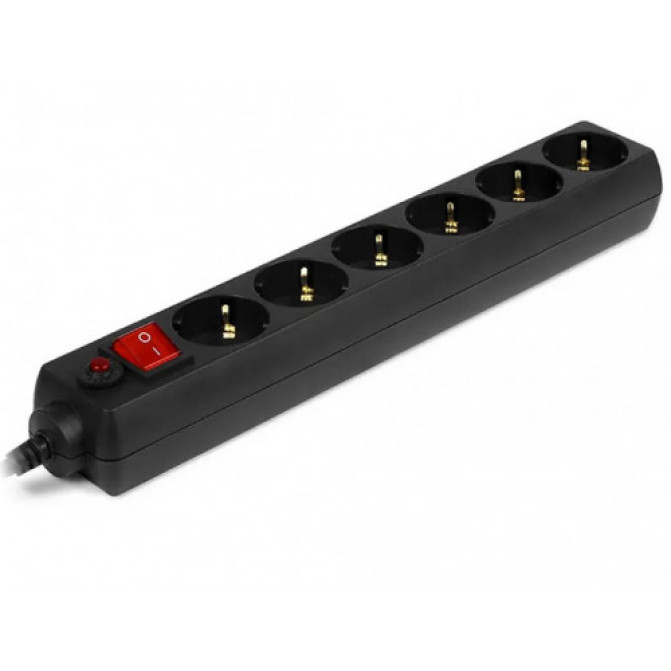 Сетевой фильтр SVEN Optima, 6 Sockets with children protection, 3m, Wall mountable, Black