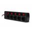 Filtru de rețea SVEN SF-05PL, 5 Sockets, 1.8m, individual switches, Black