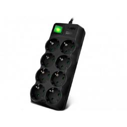 Filtru de rețea SVEN SF-08E-16, 8 Sockets, Children protection, 1.8m, ABS plastic, Black