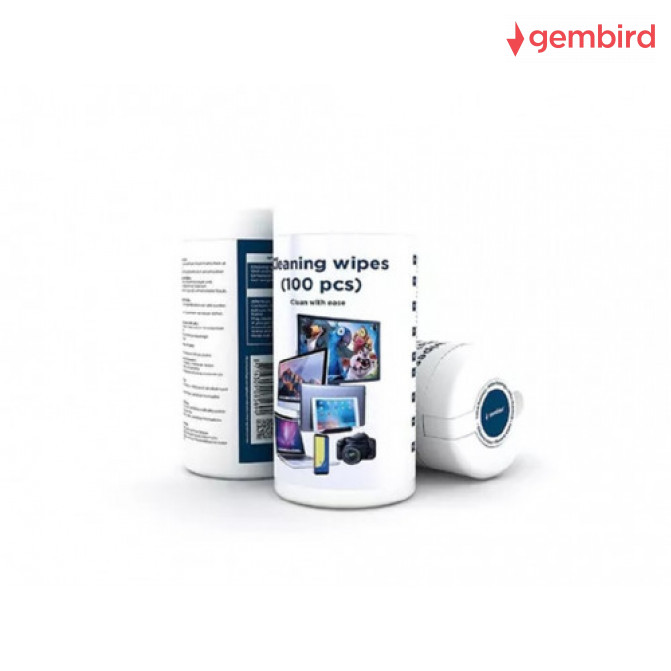 Чистящие салфетки Gembird (CK-AWW100-01), Cleaning wipes LCD/TFT 100 pcs