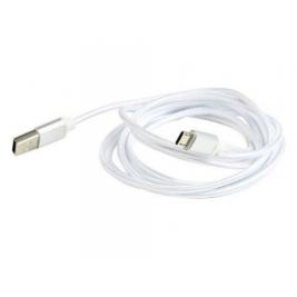 Cablu microUSB2.0 Cotton braided - 1.8m - Cablexpert CCB-mUSB2B-AMBM-6-S, Silver, Professional series, USB 2.0 A-plug to Micro B-plug, blister