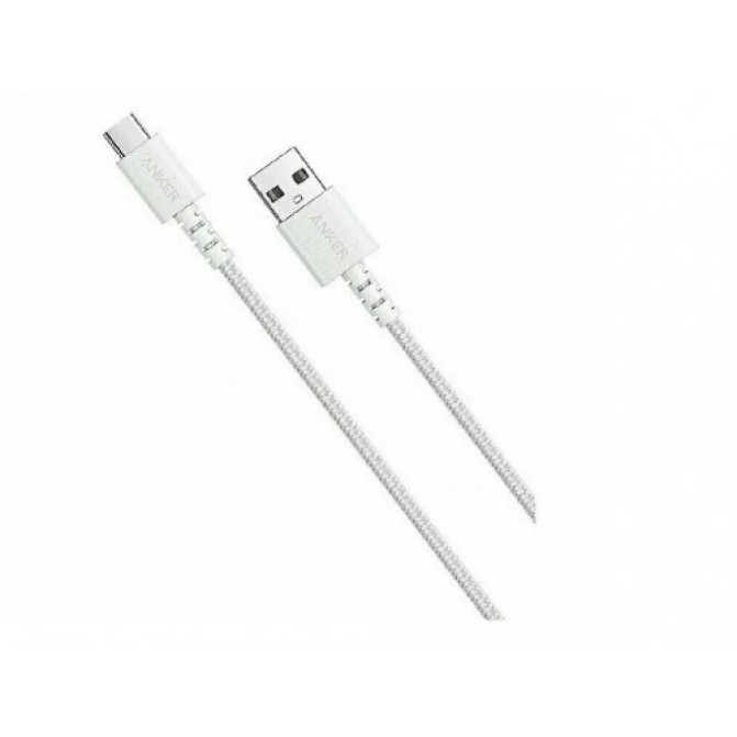 Кабель Type-A to Type-C - 0.91 m - Anker PowerLine Select+ USB-A USB-C, 0.91 m, Fast Charge max. 15W (3A / 5V), 30.000-bend lifespan, white