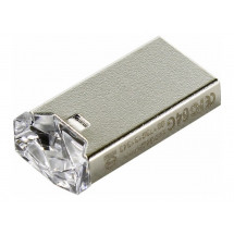 USB Флэш 32GB USB2.0 Flash Drive Apacer "AH111", Silver-Crystal, Super-Mini, Metal, Capless (AP32GAH111CR-1)