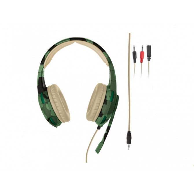 Наушники Trust GXT 310C, игровые с микрофоном, Jungle Camo