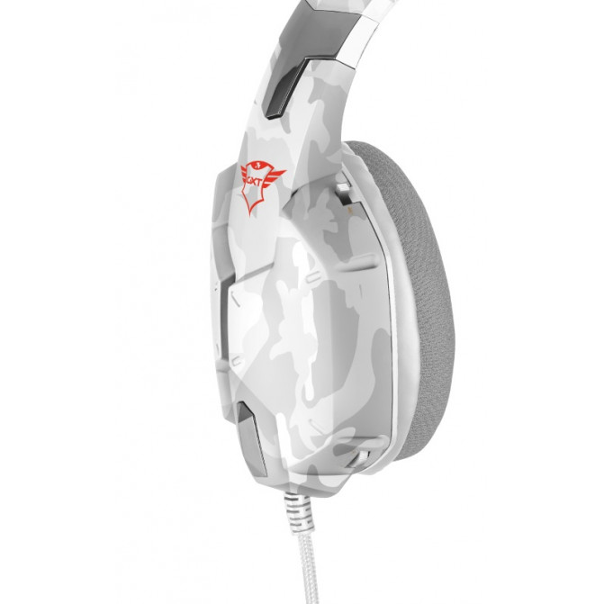 Наушники Trust GXT 322W CARUS, игровые с микрофоном, White