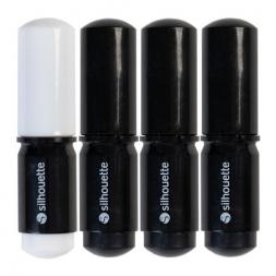 Set de stilouri pentru plottere Silhouette Black & White SILH-PEN-BLK-3T-B