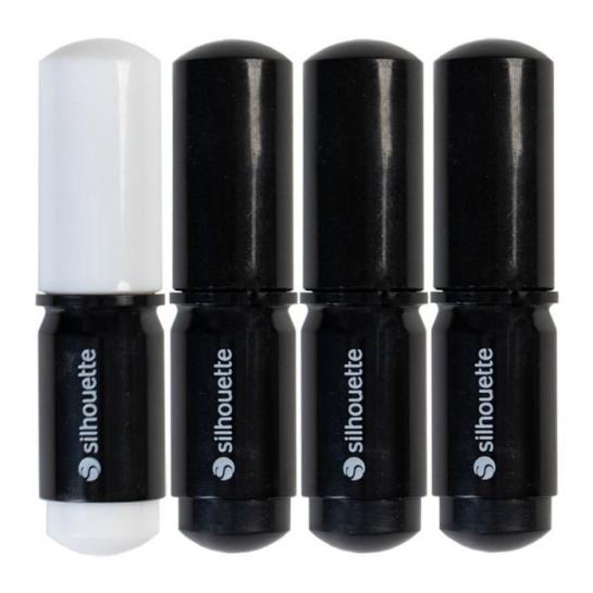 Set de stilouri pentru plottere Silhouette Black & White SILH-PEN-BLK-3T-B