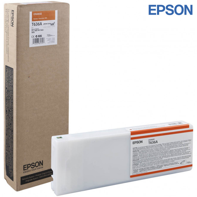 Cartuș cu jet de cerneală Epson T636A00 Orange Original
