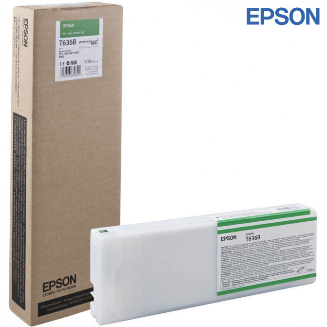 Картридж струйный Epson T636B00 Green Original