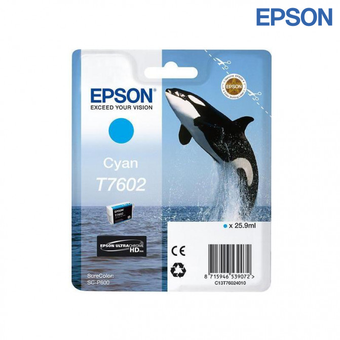 Cartuș cu jet de cerneală Epson T760 SC-P600 Cyan Original
