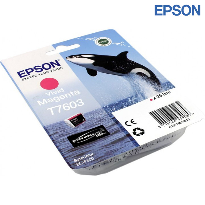 Cartuș cu jet de cerneală Epson T760 SC-P600 Vivid Magenta Original