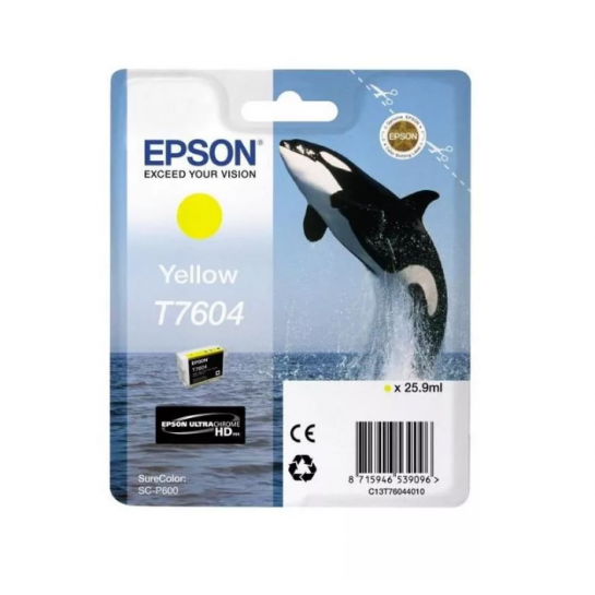 Картридж струйный Epson T760 SC-P600 Yellow Original