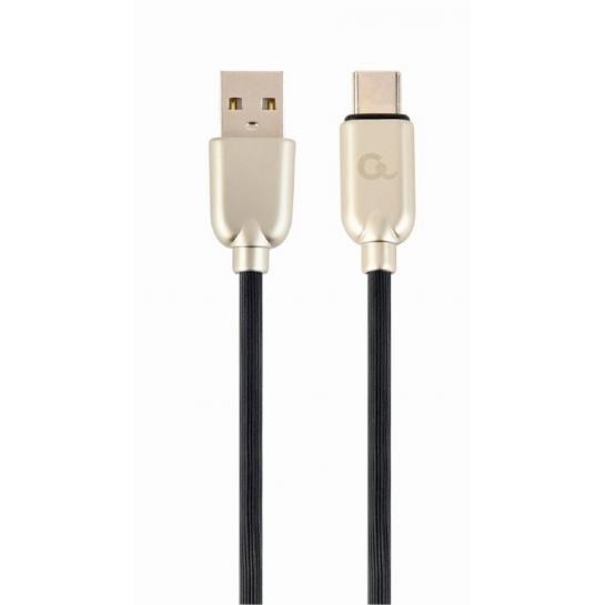 Кабель USB2.0/Type-C Premium Rubber, Black